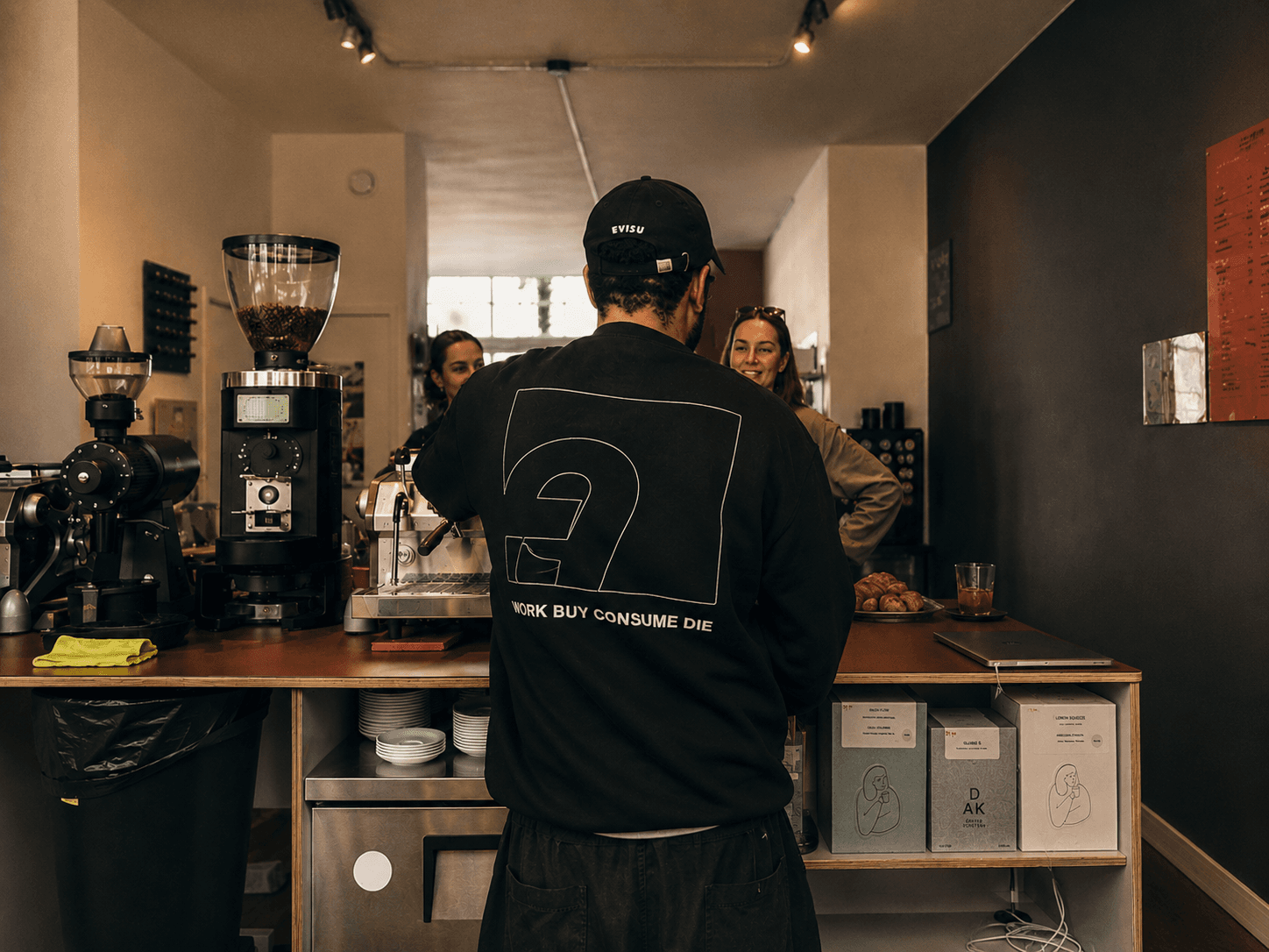 Akhi 'n Friends — behind the bar